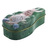 SOLUSTRE Kanincheneisenkiste Urlaub Dosen Kleine Keksdosen Ostern Süßigkeitenhalter Mini-deko-behälterboxen -snack-halter Dekorative Eiförmige Bonbonschachteln Green Weißblech