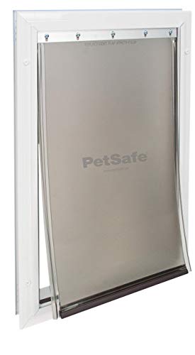 PetSafe Staywell Aluminium Haustiertüre, Energieeffizient und begrenzt Zugluft, Für Haustiere bis zu 100 kg, Größe L
