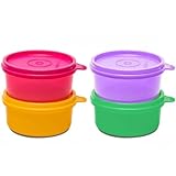 Tupperware Tropische Schalen aus Kunststoff, auslaufsicher, mehrfarbig, 210 ml, 4 Stück
