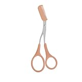2-in-1 Ergonomischer Griff Augenbrauen-Trimm-Scherenkamm Aufsatz Sichere Haarentfernung Kamm Kosmetik Werkzeug für Fellpflege Ergonomisches Augenbrauen-Trimmen Schere Make-up Werkzeug