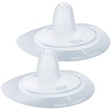 NUK Stillhütchen | Brusthütchen zum Stillen | schützt vor wunden Brustwarzen | dünnes Silikon | Größe S (16mm) | inklusiv Schutzdose | 2 Stück