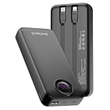 GrnOas.E Tragbares Ladegerät, 20.000 mAh, 22,5 W Schnelllade-Powerbank, Handy-Ersatzakku mit 5 Ausgängen, 2 Eingängen für iPhone 16/15 Plus/15 Pro Pro Max, Samsung Galaxy und mehr, Perlschwarz