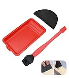 3pcs Leimroller Holzleim-Set, 1 Pinsel, 1 Kamm und 1 Tablett, Schnell und Gleichmäßig Auftragen，Anwendbar auf Handwerk, Holzbearbeitung Klebeprojekte