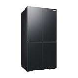 Samsung RF65DG960EB1EF French-Door-Kühlschrank mit Gefrierfach, 183 cm, 636 l, SmartThings AI Energy Mode, Beverage Center, Festwasseranschluss, Premium Black Steel