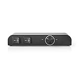 Nedis Lautsprecher Control Box – Umschalten zwischen 2 Lautsprecherpaaren oder gleichzeitige Wiedergabe – 2 separate Wippschalter und 1 Lautstärkeregler – 4-16 Ohm, 60 W – Schwarz