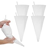 Wanmu Spritzbeutel Set, 4 Stück Baumwolle Spritztüte 40 cm Wiederverwendbar Baumwolle Spritzbeutel zum Dekorieren von Kuchen und Keksen