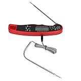 Grillthermometer, Doppelsondendesign, High Definition -LCD (Rot)