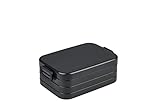 Mepal Brotdose Midi – Brotdose To Go - Lunchbox für 2 Sandwiches oder 4 Brotscheiben - Meal Prep Box - Brotdose Erwachsene - Essenbox mit Unterteilung - Nordic black