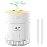GAOJIE Mini Luftbefeuchter mit Nachtlichtfunktion und Automatische Abschaltung, Luftbefeuchter Schlafzimmer mit Zwei Vernebelungsmodi Geeignet für Schlafzimmer, Kinderzimmer und Pflanzen(Weiß)