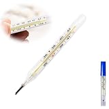 1/2/3/5/7 Stück Fieberthermometer Basalthermometer, 35-42 Grad Celsius/94-108 Grad Fahrenheit Quecksilberfreies Klassisches Traditionelles Glasgenauigkeitsthermometer, Verwenden FüR Erwachsene (1)