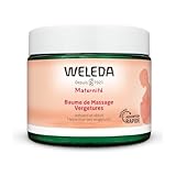 WELEDA Bio Mama Schwangerschaft Body Butter – vegane Naturkosmetik Babybauch Massage Körperbutter zur Dehnungsstreifen Vorbeugung. Hautpflege Körpercreme mit Sheabutter & Kakaobutter (1x 150ml)