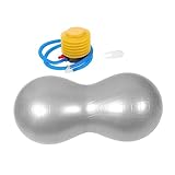 KITANDOVE 1 Satz Yoga-Ball turngeräte Fitness geräte Yoga zubehör fitnessball Massage Balls Anti-Burst-Yoga Fitnessbälle Kernkugel weichere Yoga-Trainingsbälle Yogabälle mit Pumpe PVC Silver