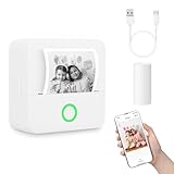 Mini Drucker tragbarer Mini Printer, Mini Fotodrucker Wireless Taschendrucker Thermodrucker Smartphone Bluetooth Drucker Sticker Printer, für iOS und Android, ideal für Studium, Fotos, Geschenke