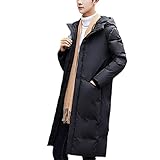 Langer, dicker Windbreaker für Herren, mit Kapuze, warmer Mantel, weiße Ente, Winter-Daunenparkas, Weiss/opulenter Garten, 3XL