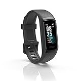 Hama Fitness-Tracker 3910, IP68 wasserdicht (Sport-Uhr mit 1,05' Full-Touch-LCD-Display, Fitness-Uhr mit Schrittzähler, Pulsmesser, Schlafanalyse, Kalorienzähler-Fitness-Armband, 6 Tage Akku) schwarz