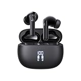 Bluetooth Kopfhörer, Kopfhörer Kabellos Bluetooth 5.3 mit 6 ENC Mikrofon, In Ear kopfhörer Bluetooth mit HiFi Stereo Tiefer Bass, Lärmminderung, 50Std Spielzeit, IPX8 Wasserdicht Ohrhörer LED-Anzeige