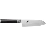 KAI Shun Classic kleines Santoku 14 cm Klingenlänge - First Touch - Damastmesser 32 Lagen VG MAX Kern - 61 (±1) HRC - Pakkaholzgriff - Made in Japan - japanisches Kochmesser Küchenmesser geschmiedet