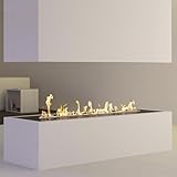 Bio Ethanol Brenner - Edelstahl Ethanol Kamin, sauber brennende Feuerstelle Innen/Außen, Umweltfreundlicher Bioethanolofen für Terrasse