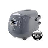 Yum Asia Panda Mini-Reiskocher mit Ninja-Keramikschüssel und Advanced Fuzzy Logic (3,5 Tassen, 0,63 Liter) 4 Reisfunktionen, 4 Multicooker-Funktion, 220–240V (Cobalt Grey)