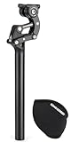KONG MING CAR Gefederte Sattelstütze 27.2/30.9/31.6 x 365 mm – Parallelogramm-Federsattelstütze, Aluminium, 50 mm Federweg, einstellbare Dämpfung, für Mountainbike, Trekkingrad und Citybike (Φ27.2mm)
