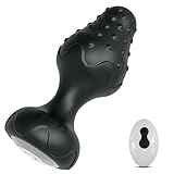 Qhysin Analvibratoren Analplug für Männer mit LED Leuchtender Silikon Anal Vibrator Klein Buttplug mit 10 Vibrationsmodi und Fernsteuerung Prostata Stimulation Anal Dildo Sexspielzeug für Frauen Paare