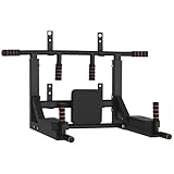 homcom Professionelle Trainingsstation für Zuhause oder Fitnessstudio, aus Stahl, mit rutschfesten Polstern, max. 120 kg