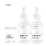 Gesichts Serum, Niacinamide10 + Zinc1%, Verblassen von Fältchen, Spendet Feuchtigkeit und Hellt die Haut Auf, Porenverkleinerung, Gesichts-Akne, Hyaluronsäure Serum Gesichtsserum, für Frauen Männer