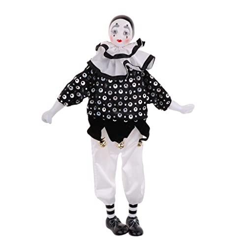 F Fityle 38cm Pierrot Jester Clown Porzellanpuppe in Kleidung 15inch Groß #4