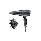 SEVERIN Haartrockner, Profi Ionen Technologie Föhn, Anti Frizz, langlebiger AC-Motor, drei Temperaturstufen, inkl. Diffusor, 2.300 Watt, schwarz, HT 0167