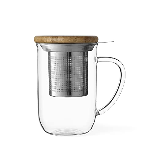 VIVA scandinavia-Balance Tee Cup mit-Ei, transparent, 12.5 x 9.3 x 13.3 cm