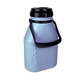 2-Liter-Kunststoff-Milchkanne mit dichtem Schraubverschluss - Auslaufsichere und hochwertige Milchvorratsflasche für alle flüssigen Lebensmittel spülmaschinenfest (Blau)