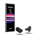 Sony Xperia 5 Bundle, 6.1” FHD+ HDR OLED 21:9 Display, 6GB RAM, 128GB Speicher, Schwarz + WF-1000XM3 True Wireless Noise Cancelling Kopfhörer, Schwarz
