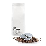 No Coffee® Premium Bio Kaffeepads entkoffeiniert (20 Stk.) | Senseo* Kompatibel | Mit Wasser entkoffeinierte Kaffeepads | Espresso Pads | Koffeinfreier Kaffee Pads | Kaffee koffeinfrei