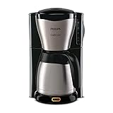 Philips Filterkaffeemaschine – 1.2-Liter-Thermoskanne, bis zu 15 Tassen, Edelstahl, silbern/schwarz (HD7546/20)