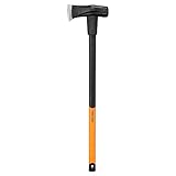 Fiskars Spalthammer (geschmiedet), 2 in 1: Axt und Hammer, Gewicht: 4,6 kg, Gehärtete Stahl-Klinge/Glasfaserverstärkter Kunststoff-Griff, Schwarz/Orange, X46, 1001705