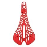 KFXYSM Fahrradsattel,Fahrrad Sattel Super Leichter Kunststoff-Fahrradsattel-Berg MTB Fahrradsattelsitz. PVC Kissen(Red)