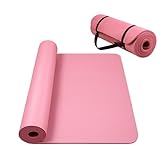 Fitnessmatte rutschfest | 183x61cm XXL | 0,8-2cm hoch | Gelenkschonende Gymnastikmatte | Yogamatte | Einsteiger und Fortgeschrittene | Indoor/Outdoor geeignet (Rosa)