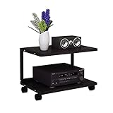 CWXKGL Sound-Ständer Audio-Halterungslautsprecher-Schrank abnehmbar mit Riemenscheiben-Medienausrüstung Rackboden-Audio-Halterung-Lautsprecherhalter-Regal-Bücherregal 2-Layer Audio-Ständer(Color:B)