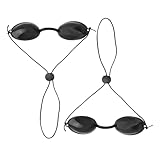 TRACOMPAN 2 Paar Sonnenliegen-Augenschutzbrillen – hochwertige schwarze Sicherheits-Sonnenbrille für Rotlicht, UV, IPL, LED-Licht, Sonnenbaden am Strand, bequeme Sonnenliegenbrille