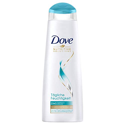 Dove Nutritive Solutions 2in1 Shampoo und Spülung, für normales bis trockenes Haar, Tägliche Feuchtigkeit Shampoo und Spülung, 250 ml, 1 Stück