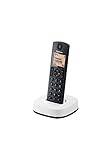 Panasonic KX-TGC310 Schnurlostelefon (LCD, Anruf-Erkennung, Gesprächszeit 16 h, Ortung, 50 Nummern, Anrufsperre, ECO-Modus, Geräuschreduzierung), Schwarz und Weiß
