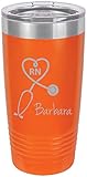 Thermobecher mit Stethoskop-Registered Nurse, personalisierbar, personalisierbar Orange