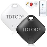 Android Smart Tag,Android Airtag Tracker Schlüsselfinder Kompatibel mit Google Mein Gerät Finden APP Bluetooth GPS Tracker IP66 Wasserdicht Key Finder für Gepäck,Brieftasche (Weiß & Schwarz, 2 Pack)