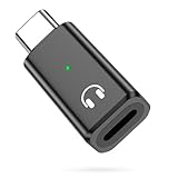 MoKo Lightning auf USB-C Audio Adapter, USB C auf Lightning Kopfhörer Adapter für iPhone 16 15 Pro Max Plus, iPad Air/Pro, MacBook, Nicht zum Lade/Datenübertragung, Schwarz