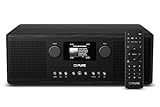 Pure Classic C-D6i – All-in-One Internetradio mit WLAN, DAB+/FM, Bluetooth 5.3, CD-Player, USB, AUX, 150 Speicherplätze, 2X 15W Stereo-Sound, Farbdisplay, Wecker & Sleep-Timer – Schwarz