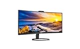 Philips 34E1C5600HE - 34 Zoll WQHD Curved Monitor, Webcam, höhenverstellbar (3440x1440, 100Hz, HDMI, DisplayPort, USB-C, USB Hub) schwarz
