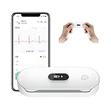 CheckMe DuoEK-S EKG Gerät mit EKG-Berichtsanalyse für Zuhause, 30s - 5 Min Überwachung, Bluetooth Wireless Tragbarer EKG Monitor mit 0,96 Zoll OLED-Bildschirm, APP für iOS & Android