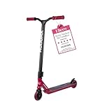 HUDORA Stunt Scooter XQ-13.1 für Skatepark – robuster Freestyle Roller mit 360° Lenker, ABEC 9 Kugellager & Stahlbremse – Stunt Roller für Anfänger & Geübte, rutschfestes Deck, schnell rollend - berry