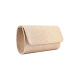 Günstige Abendtasche für Damen, elegant, mit Kettenriemen, Handtasche, Umschlag, leicht, für formelle Veranstaltungen, Abendessen (Roségold, Einheitsgröße)
