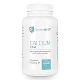 FürstenMED® Calcium Citrat Kapseln - Calcium hochdosiert - Reines Calciumcitrat - 120 Kapseln - Vegan und ohne Zusatzstoffe